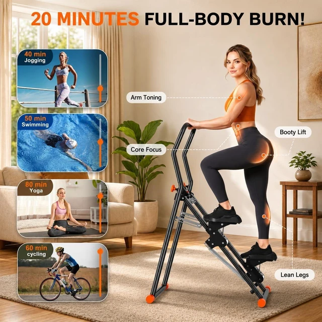 Alt view image 4 of 7 - EPHESPORT Stair Stepper for Home with 3-Level High-Tension Resistance