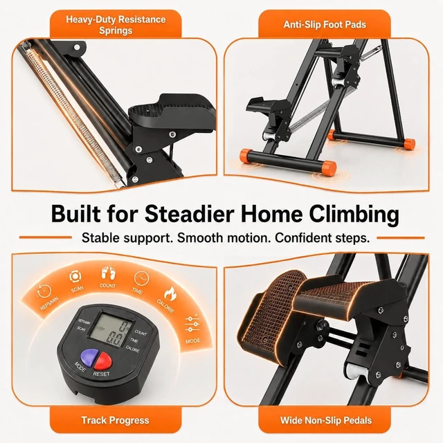 Alt view image 5 of 7 - EPHESPORT Stair Stepper for Home with 3-Level High-Tension Resistance