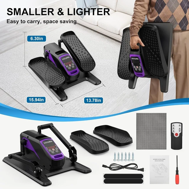 Alt view image 7 of 7 - Under Desk Elliptical Leg Exerciser While Sitting for Seniors