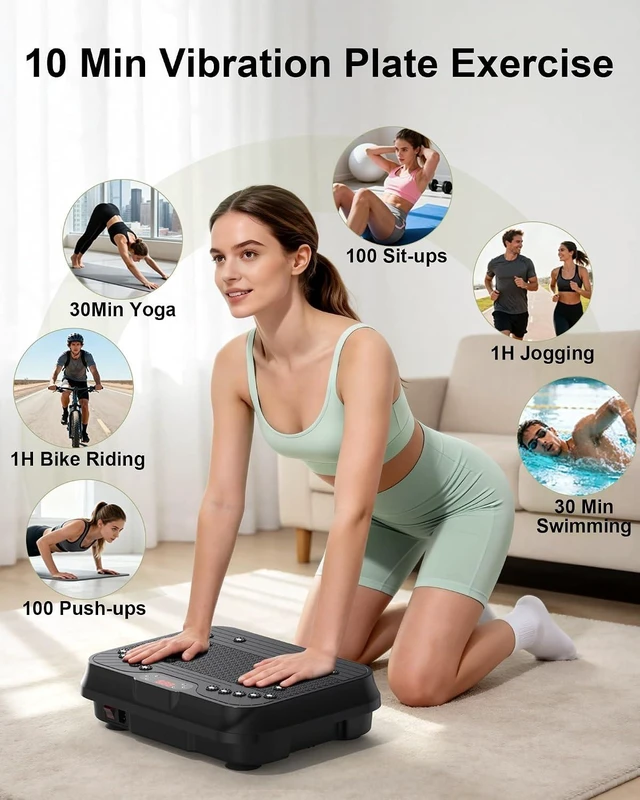 Alt view image 4 of 7 - Vibration Plate Exercise Machine for Lymphatic Drainage and Weight Loss