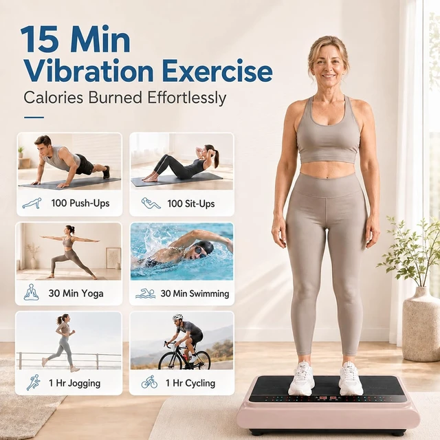 Alt view image 3 of 7 - Whole Body Vibration Plate Exercise Machine, 990 Speed Levels Power Plate