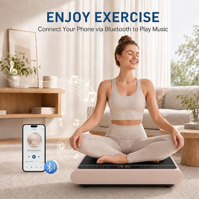 Alt view image 4 of 7 - Whole Body Vibration Plate Exercise Machine, 990 Speed Levels Power Plate