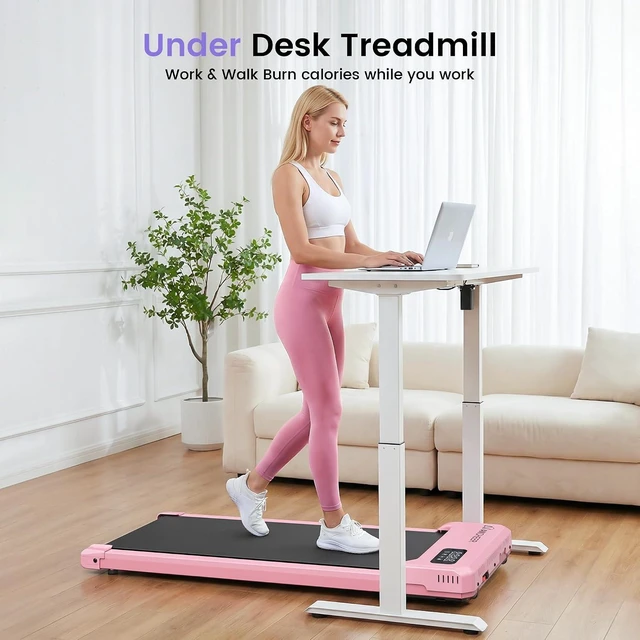 Alt view image 5 of 7 - ANCHEER Walking Pad with Vibration Plate: Under Desk Treadmill with Incline
