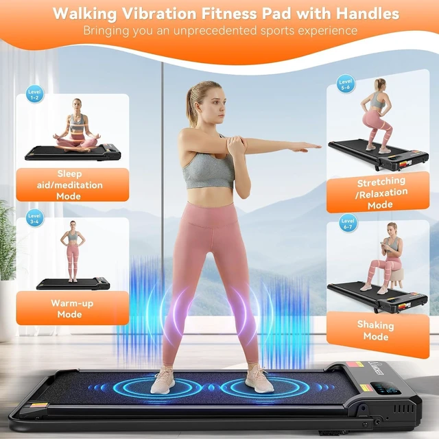 Alt view image 3 of 7 - ANCHEER Walking Pad with Incline - Under Desk Treadmill with Handle Bar