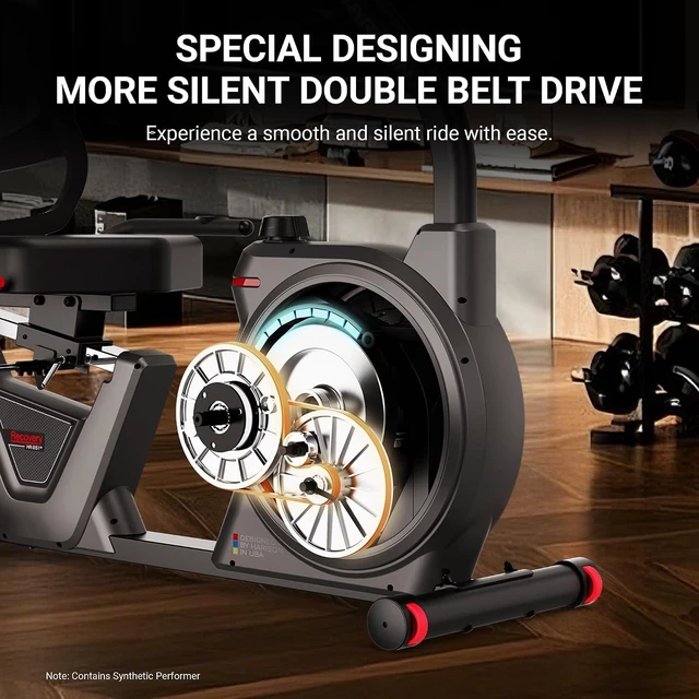 Alt view image 2 of 6 - HARISON Recumbent Exercise Bike for Seniors, 16 Levels, Quiet, 400 lb Capacity