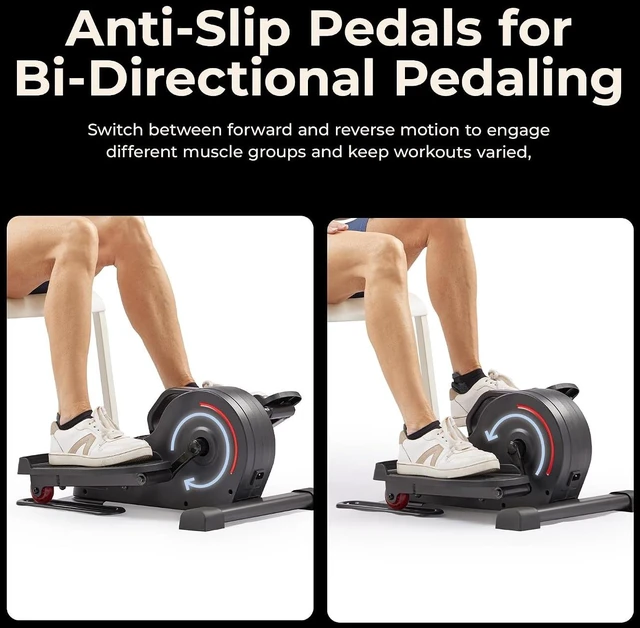 Alt view image 5 of 7 - Sunny Health & Fitness Under Desk Pedal Elliptical Machine Leg Exerciser