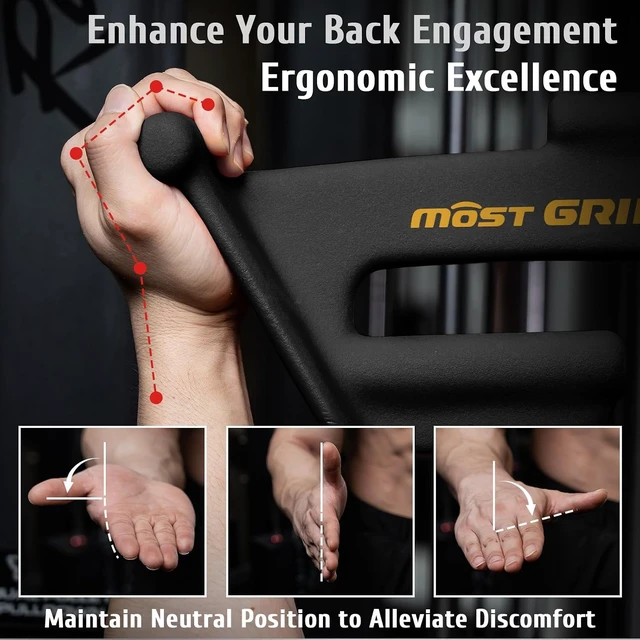 Alt view image 4 of 7 - 2-PCS Set LAT Pulldown Attachments for Back Training