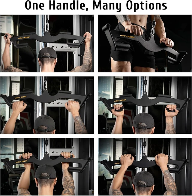 Alt view image 5 of 7 - 2-PCS Set LAT Pulldown Attachments for Back Training