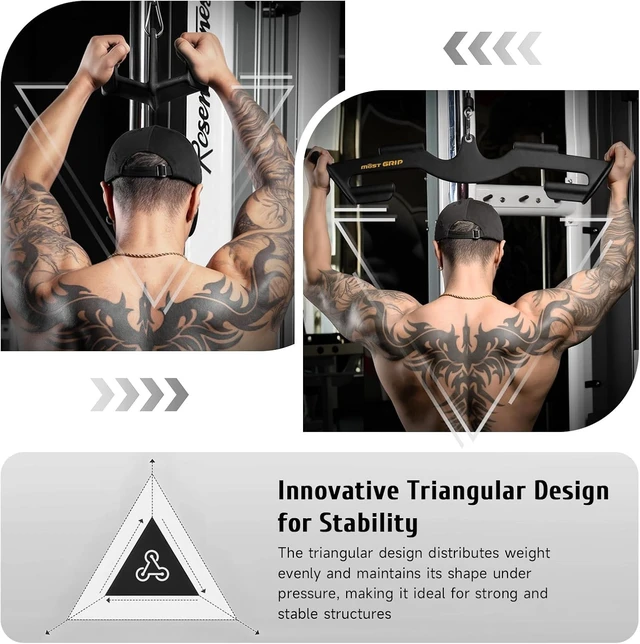 Alt view image 3 of 7 - 2-PCS Set LAT Pulldown Attachments for Back Training
