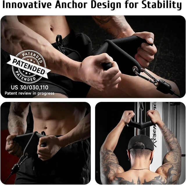 Alt view image 6 of 7 - 2-PCS Set LAT Pulldown Attachments for Back Training