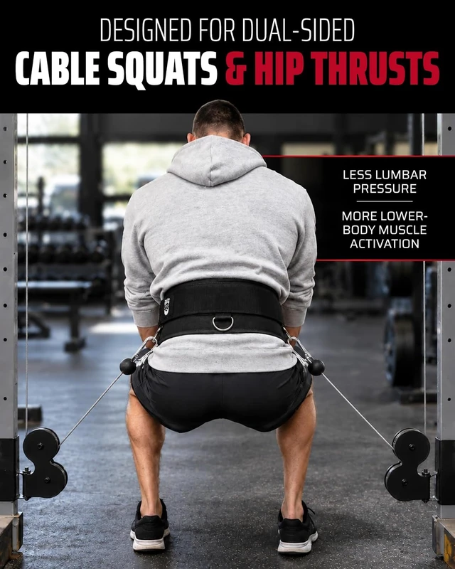 Alt view image 2 of 7 - THEFITGUY Original Multi-Attachment Belt for Cable Squats & Hip Thrusts
