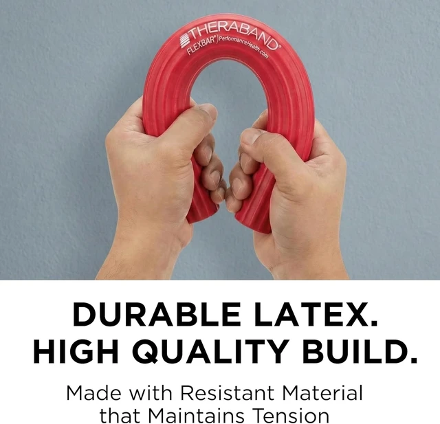 Alt view image 3 of 7 - THERABAND FlexBar, Resistance Bars for Tennis Elbow & Grip Strength, Color-Coded Therapy Bars for Tendonitis & Golfers Elbow