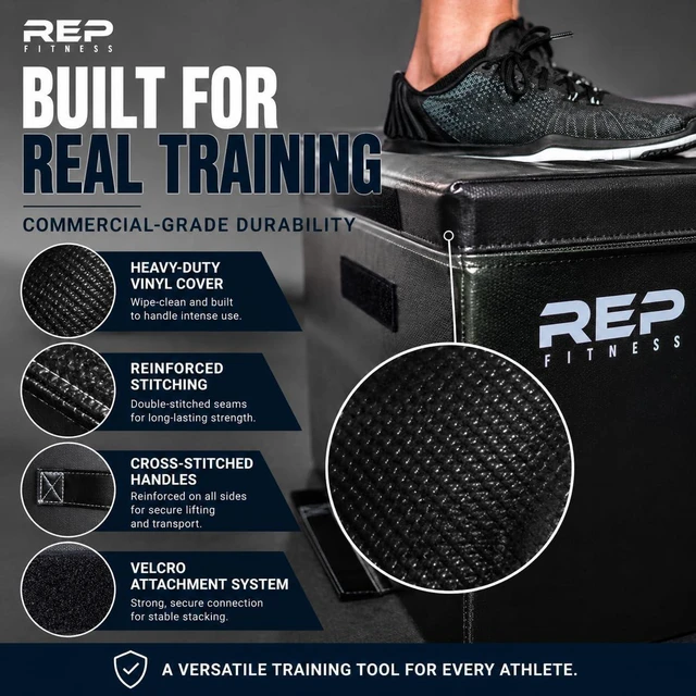 Alt view image 7 of 7 - REP Fitness Stackable Soft Foam Plyo Box Set, Adjustable Plyometric Jump Box for Home Gym Workouts, Plyometric Jumping Platform for Exercise, Step Training, HIIT & CrossFit