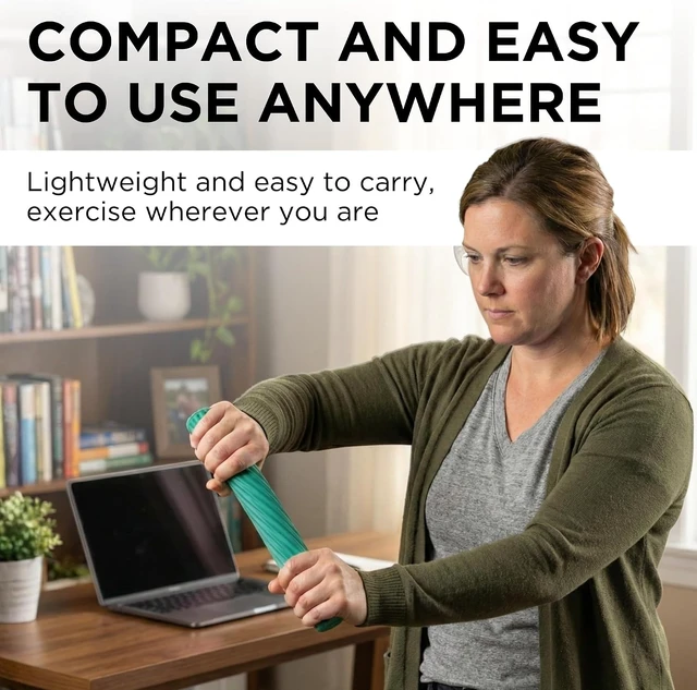 Alt view image 7 of 7 - THERABAND FlexBar, Resistance Bars for Tennis Elbow & Grip Strength, Color-Coded Therapy Bars for Tendonitis & Golfers Elbow
