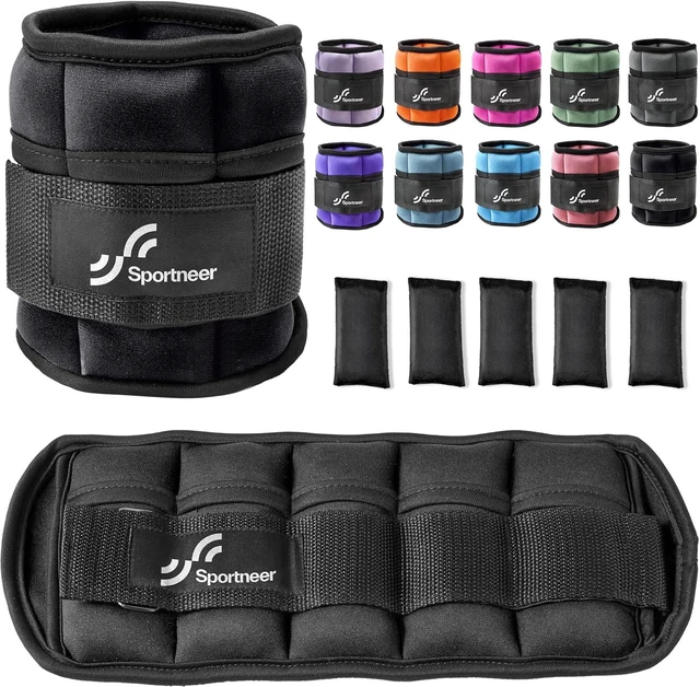 Main image of Sportneer Adjustable Ankle Weights, 2-10 lb per Pair, Removable Weights
