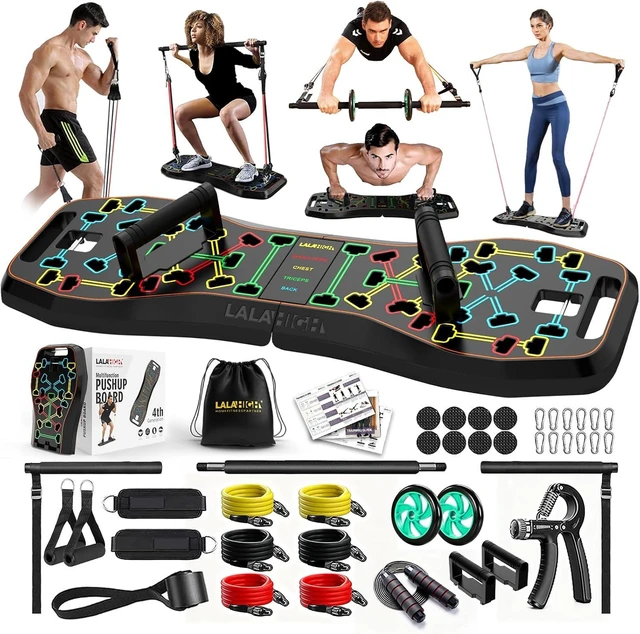 Main image of Upgraded Push Up Board,36 in 1 Home Gym Equipment with Ab Roller Wheel & Resistance Bands, Portable Foldable Workout Board for Full Body Strength Training Men Women,Gift for Boyfriend
