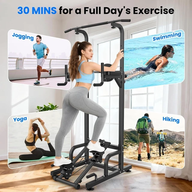 Alt view image 4 of 7 - RELIFE REBUILD YOUR LIFE Pull Up Bar Free Standing Power Tower for Home Gym