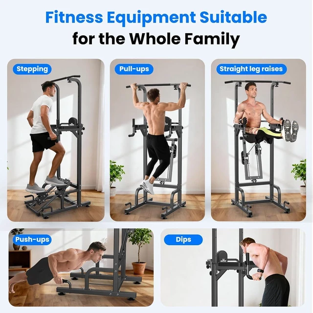 Alt view image 5 of 7 - RELIFE REBUILD YOUR LIFE Pull Up Bar Free Standing Power Tower for Home Gym