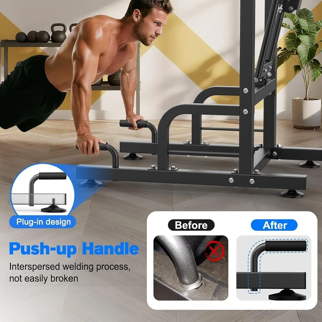 Alt view image 7 of 7 - RELIFE REBUILD YOUR LIFE Pull Up Bar Free Standing Power Tower for Home Gym
