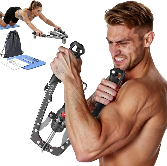 Main image of FLYBIRD Twister Arm Trainer, Hydraulic Power Core Twister Chest Workout Equipment, Adjustable 22-440LBS Chest Trainer for Men, 3 in 1 Chest and Arm Exerciser with Ab Roller Wheel, Include Backpack&Pad