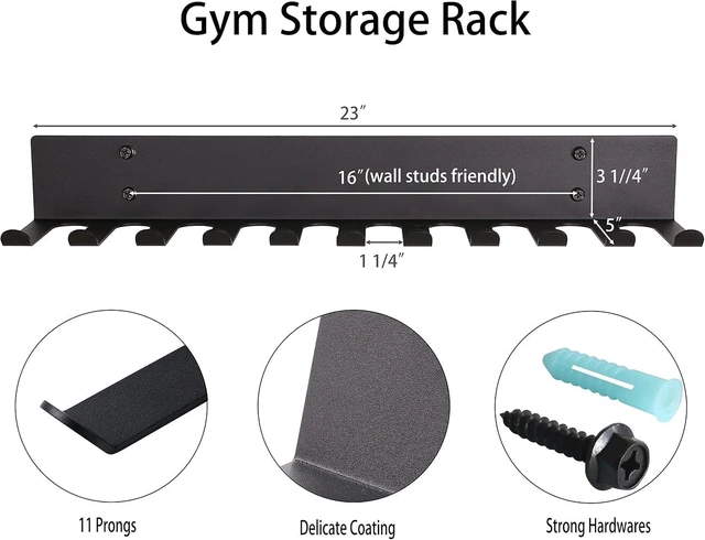 Alt view image 2 of 6 - Multi-Purpose Gym Equipment Storage Rack for Resistance Bands