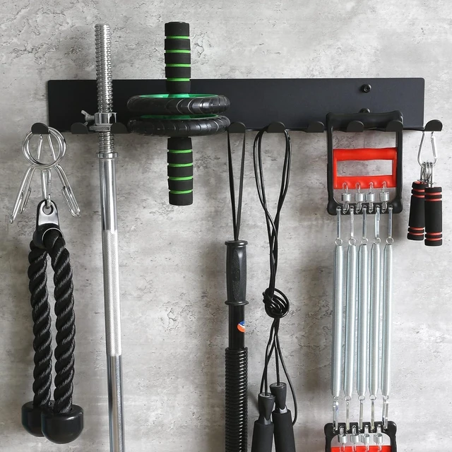 Alt view image 6 of 6 - Multi-Purpose Gym Equipment Storage Rack for Resistance Bands