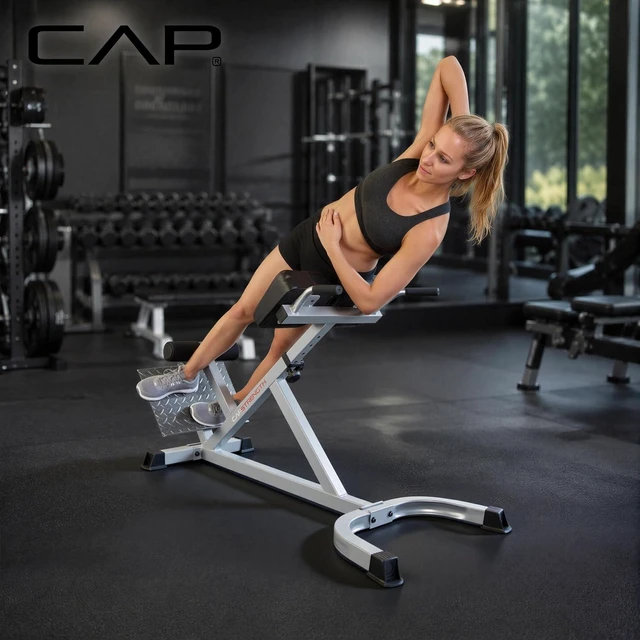 Alt view image 6 of 7 - CAP Strength Hyperextension Roman Chair, 300lb Capacity, Silver