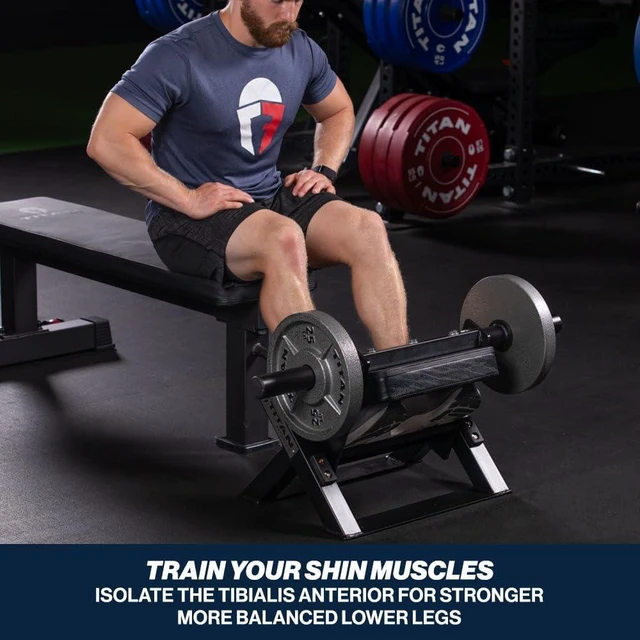 Alt view image 5 of 6 - Titan Fitness Plate-Loaded Tibia Dorsi Calf Machine, Rated 200 LB, Fits Olympic-Sized Change Plates, Flexion Lower Body Training Calf Raise Machine, Leg Day Essential Tibia Isolation