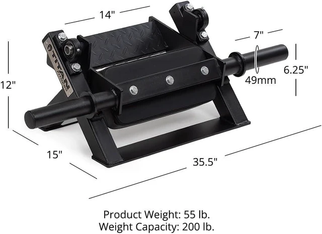 Alt view image 6 of 6 - Titan Fitness Plate-Loaded Tibia Dorsi Calf Machine, Rated 200 LB, Fits Olympic-Sized Change Plates, Flexion Lower Body Training Calf Raise Machine, Leg Day Essential Tibia Isolation