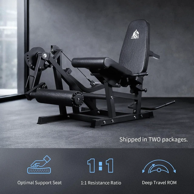 Alt view image 2 of 7 - LIONSCOOL Leg Extension and Curl Machine V4.0, 800lbs Weight Capacity