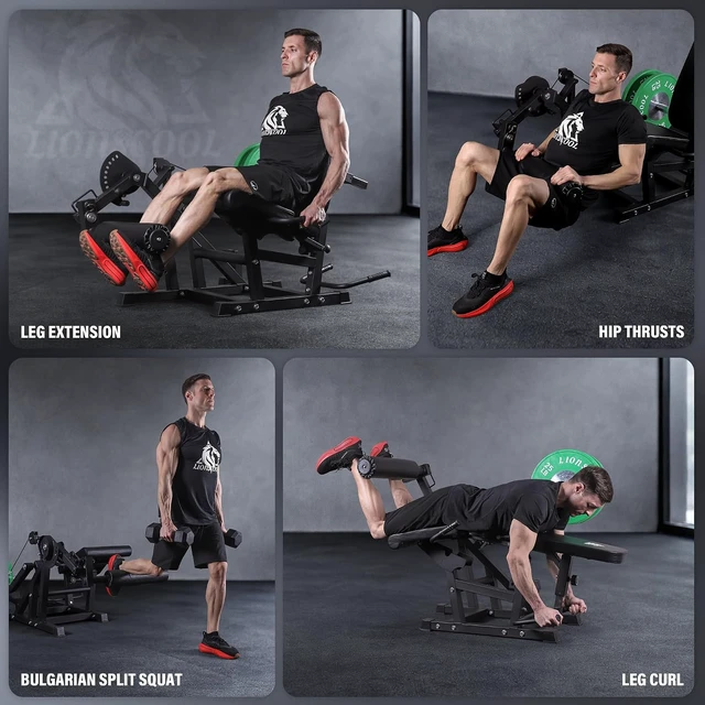 Alt view image 5 of 7 - LIONSCOOL Leg Extension and Curl Machine V4.0, 800lbs Weight Capacity