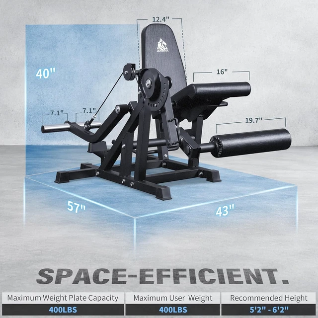 Alt view image 7 of 7 - LIONSCOOL Leg Extension and Curl Machine V4.0, 800lbs Weight Capacity