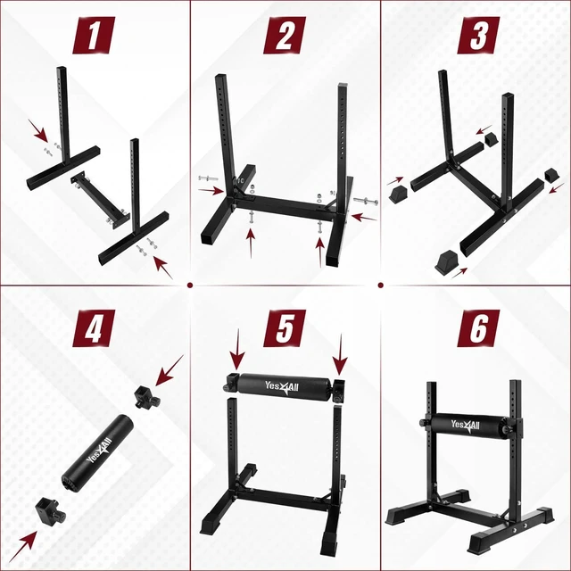 Alt view image 7 of 7 - Yes4All Bulgarian Split Squat Stand - Single Leg Squat Roller & Bodyweight Training