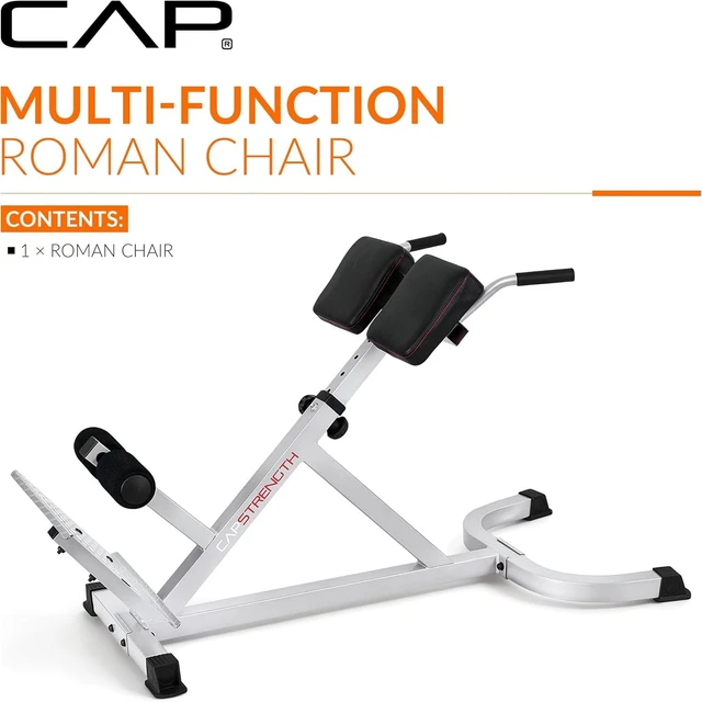 Alt view image 2 of 7 - CAP Strength Hyperextension Roman Chair, 300lb Capacity, Silver