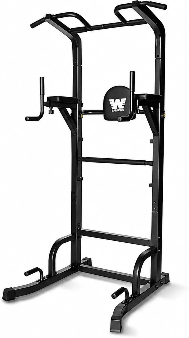 Main image of BARWING Pull Up Bar Station, Power Tower, Dip Station with 3D Backrest, Multi-Function Strength Training Stand Rack, Adjustable Height Dip Bar for Home Gym Workout Stand Fitness Exercise Equipment