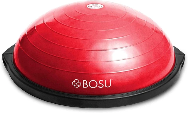 Alt view image 6 of 7 - Bosu Balance Ball Exercise Trainer, Home Gym Equipment w/Guided Workouts & Pump, 26" Inflatable Fitness Platform for Strength Training, Standing, Balancing, and Core Workout