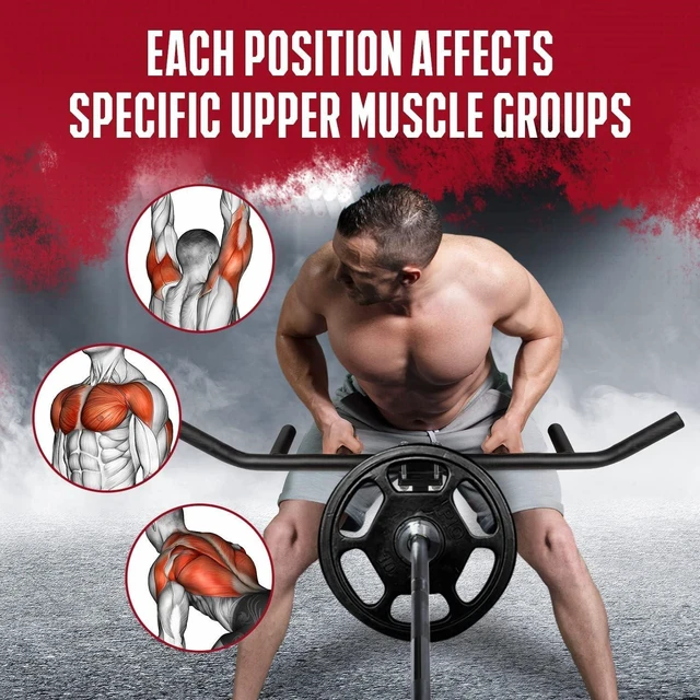 Alt view image 6 of 7 - Yes4All Exercise Machine Adjustable T Bar Row Attachment, D Row Handle/Landmine Handle Attachment with Textured Rubber Handles