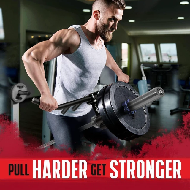 Alt view image 2 of 7 - Yes4All Exercise Machine Adjustable T Bar Row Attachment, D Row Handle/Landmine Handle Attachment with Textured Rubber Handles