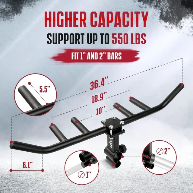 Alt view image 3 of 7 - Yes4All Exercise Machine Adjustable T Bar Row Attachment, D Row Handle/Landmine Handle Attachment with Textured Rubber Handles