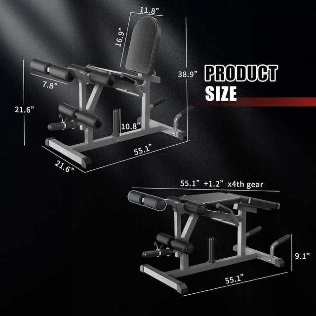Alt view image 5 of 7 - Z ZHICHI 2-in-1 Leg Curl/Extension Machine,Home Use,Burn quads/Calves Fast