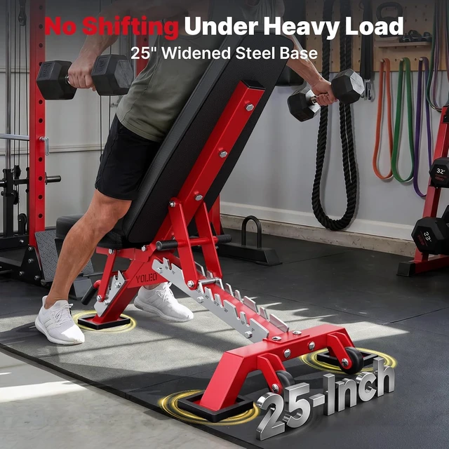 Alt view image 3 of 7 - YOLEO Commercial Weight Bench, 2315LB ASTM Certified