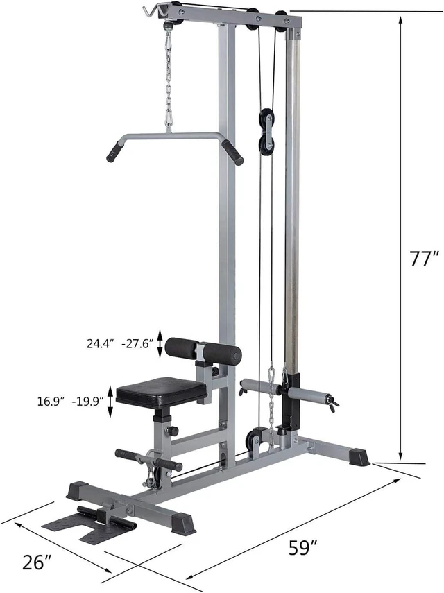 Alt view image 7 of 7 - GDLF LAT Pull Down Machine, Low Row Cable Machine for Home Gym