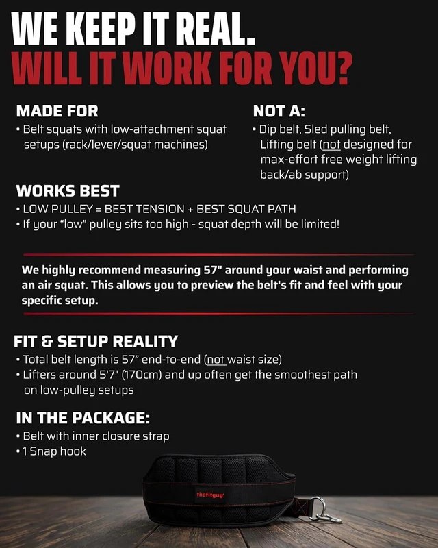 Alt view image 3 of 7 - THEFITGUY Original Belt Squat Belt for Rack Attachments & Squat Machines