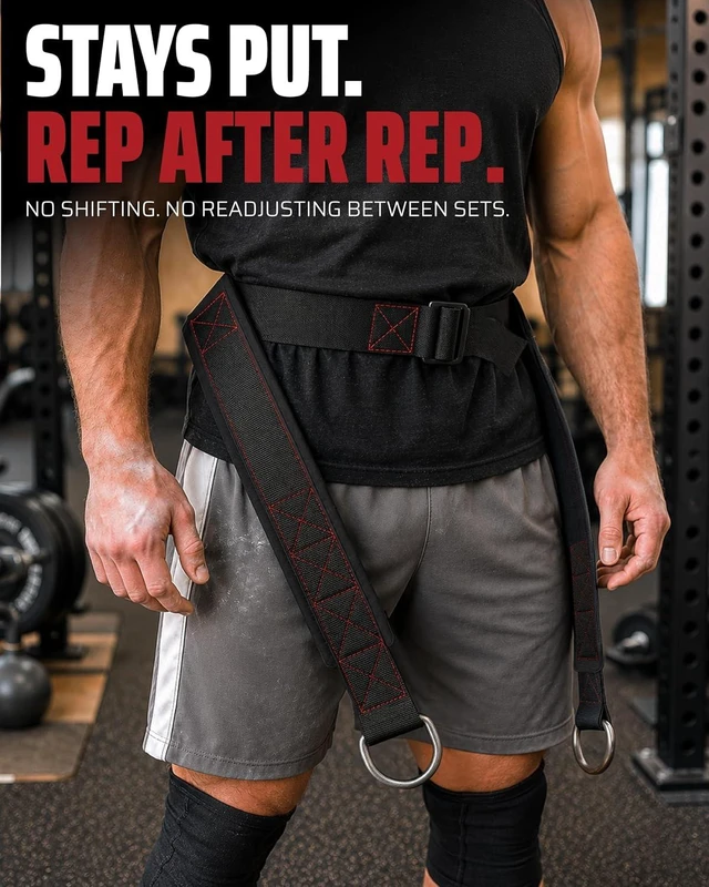 Alt view image 6 of 7 - THEFITGUY Original Belt Squat Belt for Rack Attachments & Squat Machines