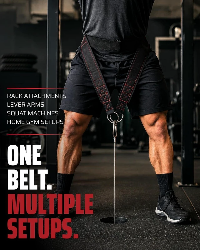 Alt view image 7 of 7 - THEFITGUY Original Belt Squat Belt for Rack Attachments & Squat Machines
