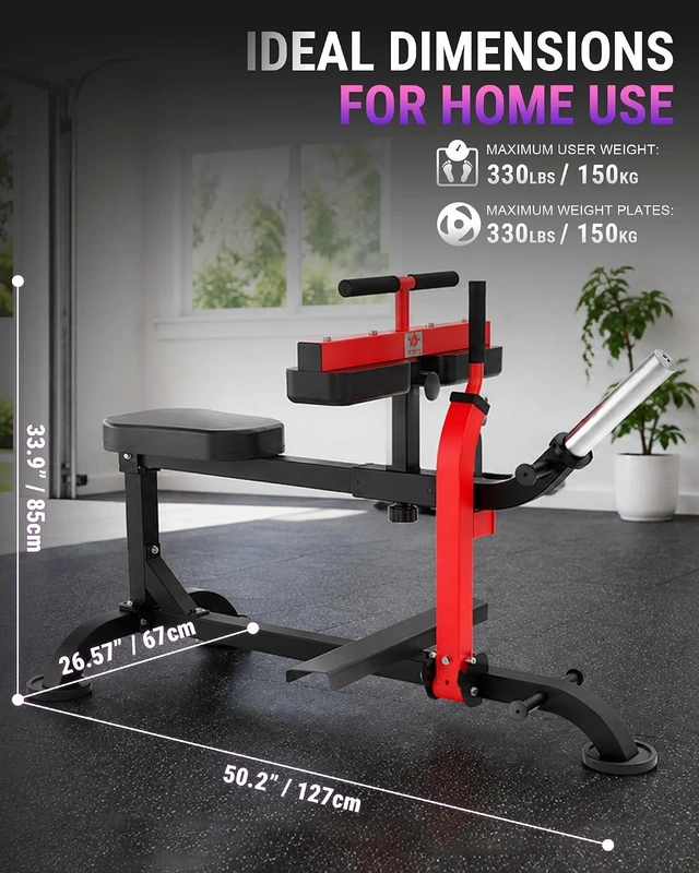 Alt view image 7 of 7 - HVO Seated Calf Raise Machine,Dual Resistance System 660LBS