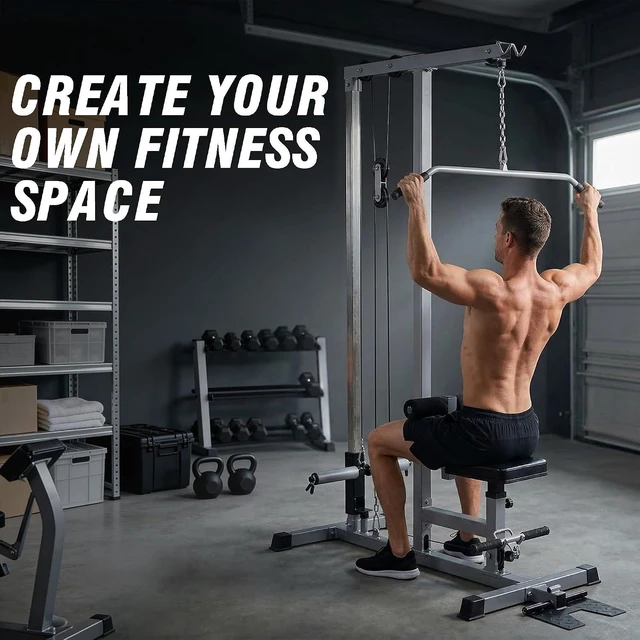 Alt view image 2 of 7 - GDLF LAT Pull Down Machine, Low Row Cable Machine for Home Gym