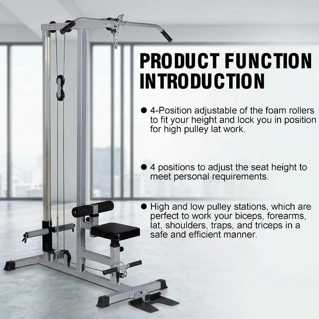Alt view image 5 of 7 - GDLF LAT Pull Down Machine, Low Row Cable Machine for Home Gym