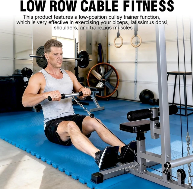 Alt view image 6 of 7 - GDLF LAT Pull Down Machine, Low Row Cable Machine for Home Gym