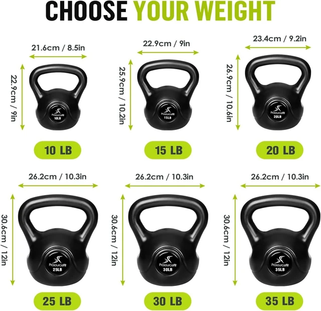 Alt view image 3 of 7 - ProsourceFit Vinyl Plastic Kettlebell from 10, 15, 20, 25, 30 and 35 lbs